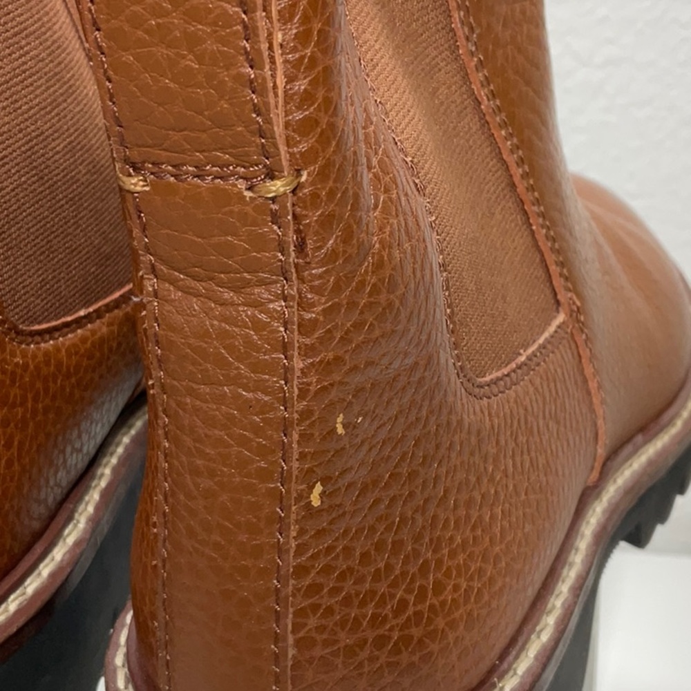 Madewell City Walk Lug Sole Chelsea Boot English Saddle Size 6 - Picture 5 of 11